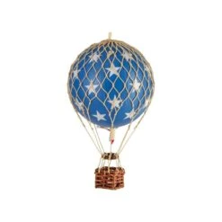 Floating The Skies Heißluftballon 13x8.5 Cm, Blue Stars