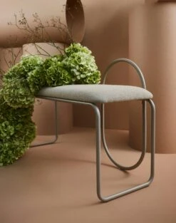 AYTM Angui Bank, Taupe -Heimdekoration Rabatt aytm angui bench anthracite boucle l110xw39xh68 9