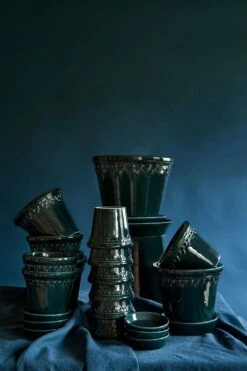 Bergs Potter Copenhagen Topf Blau, Ø10 Cm -Heimdekoration Rabatt bergs potter copenhagen topf mit unterteller blau 1