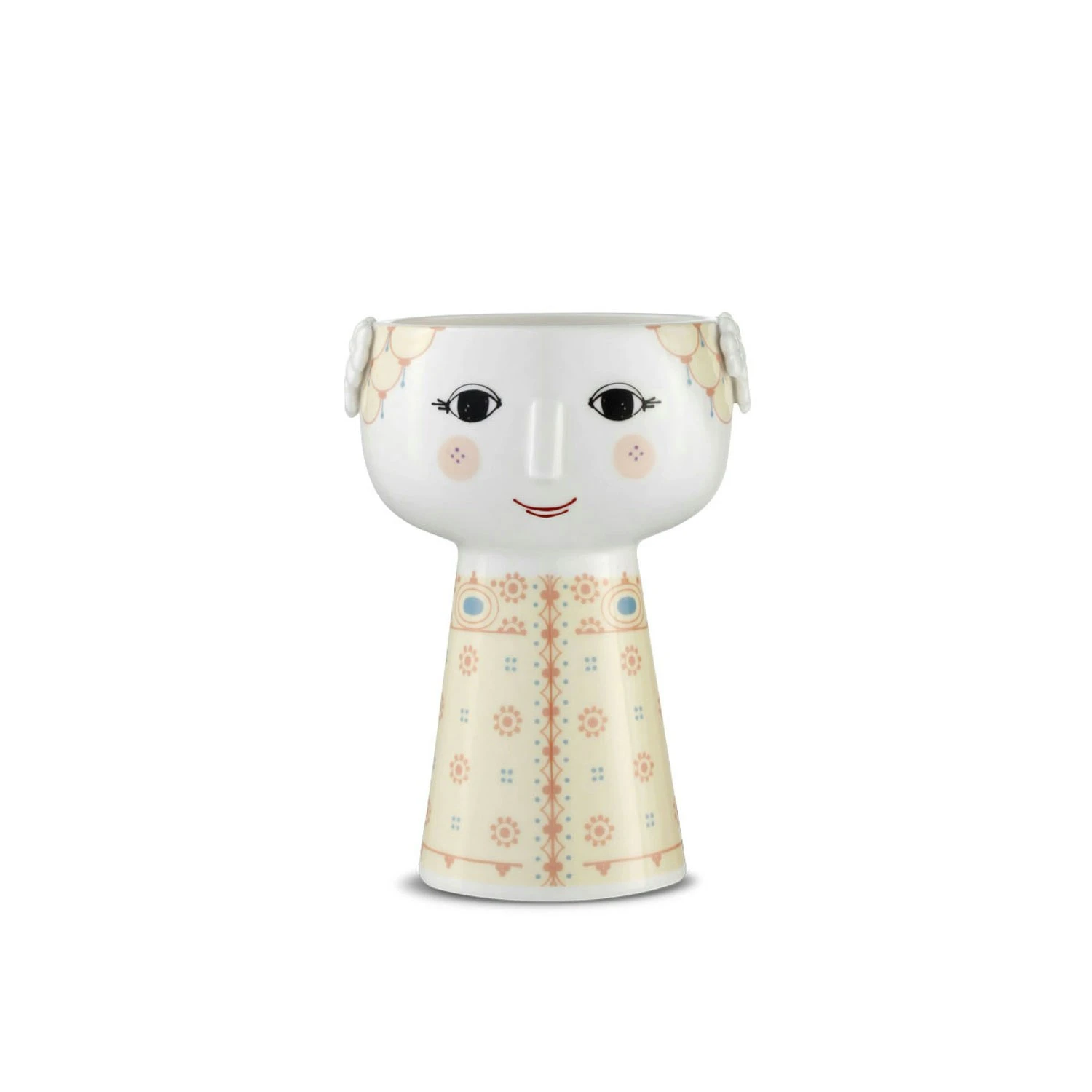 Bjørn Wiinblad Eva Vase Soft Yellow, Ø10 Cm 3 Bjørn Wiinblad Eva Vase Soft Yellow, Ø10 Cm