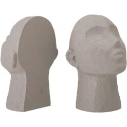 Bloomingville Baldur Buchstütze Grau 2-er Set -Heimdekoration Rabatt bloomingville baldur bookend grey polyresin 1