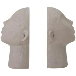 Bloomingville Baldur Buchstütze Grau 2-er Set -Heimdekoration Rabatt bloomingville baldur bookend grey polyresin 2