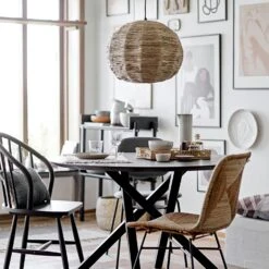 Bloomingville Hillow Hängelampe Ø46 Cm, Natur -Heimdekoration Rabatt bloomingville hillow pendant lamp nature banana palm bark 2