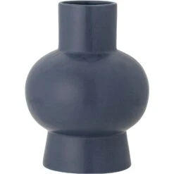 Bloomingville Iko Vase Steingut 19 Cm, Blau