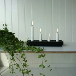 Stumpastaken Votive Long, Schwarz -Heimdekoration Rabatt born in sweden stumpastaken kerzenstander lang aluminium 3