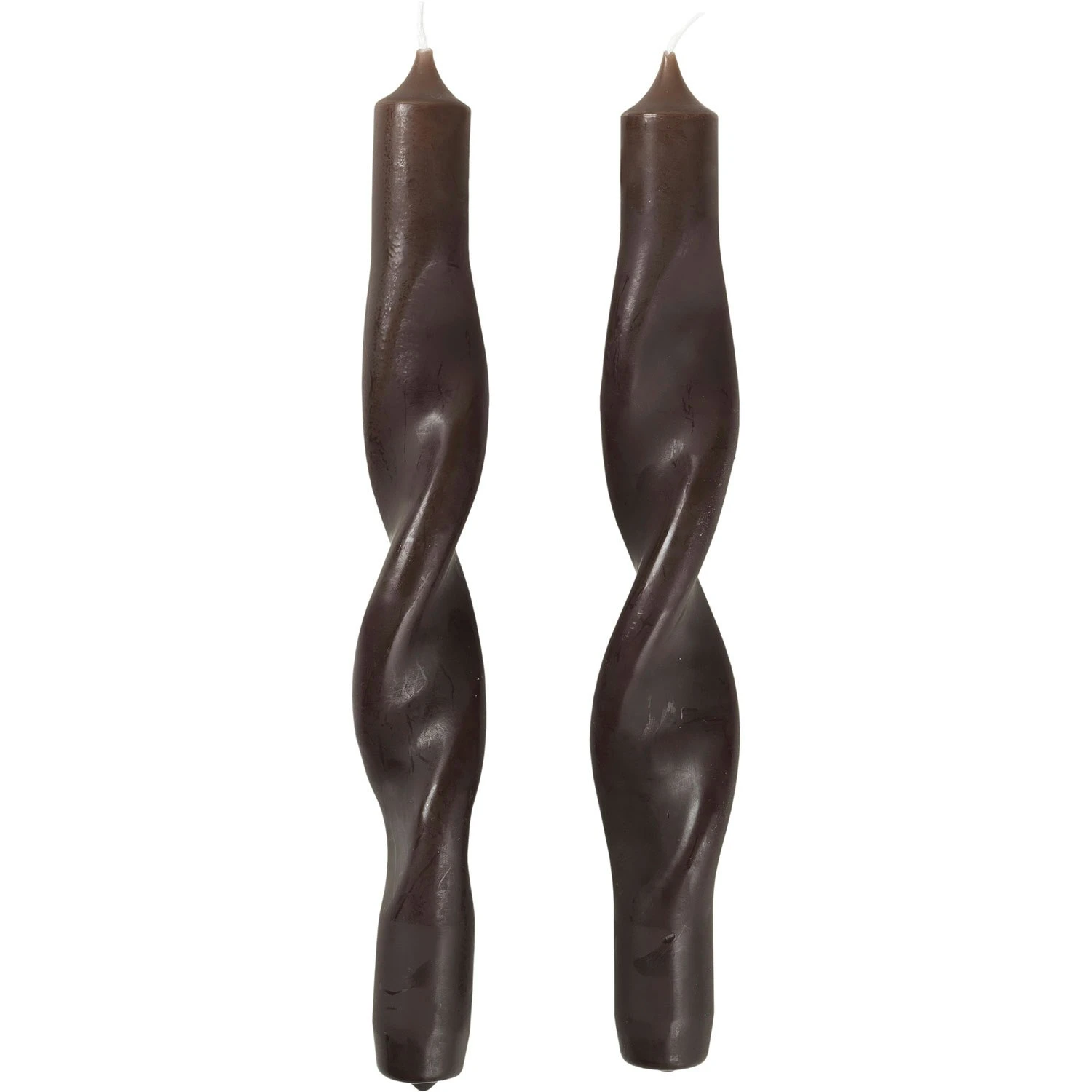 Broste Copenhagen Twist Kerze 23 Cm 2-er Set, Dunkelbraun 2 Broste Copenhagen Twist Kerze 23 Cm 2-er Set, Dunkelbraun
