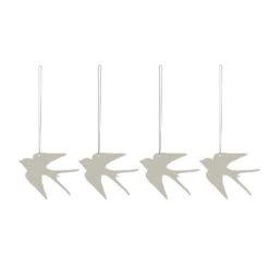 Easter Deco Bird, Cafe Au Lait 4-pack Osterdeko Edelstahl 4-er Set Sand