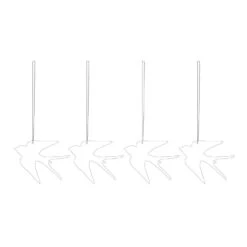 Easter Deco Bird, Cafe Au Lait 4-pack Osterdeko Edelstahl 4-er Set Weiß