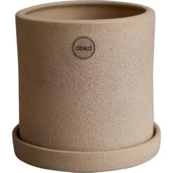DBKD Grow Topf Mit Unterteller Ø13 Cm, Sand