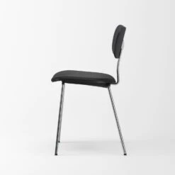 Habit Stuhl Chrom, Schwarz Leder / Schwarz Eiche -Heimdekoration Rabatt decotique habit stuhl 47