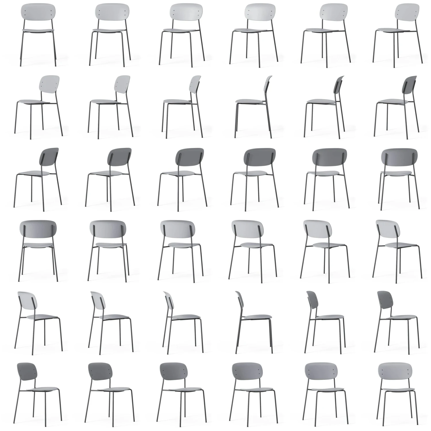 Note Stuhl, Grau / Grau 8 Note Stuhl, Grau / Grau – Bild 6