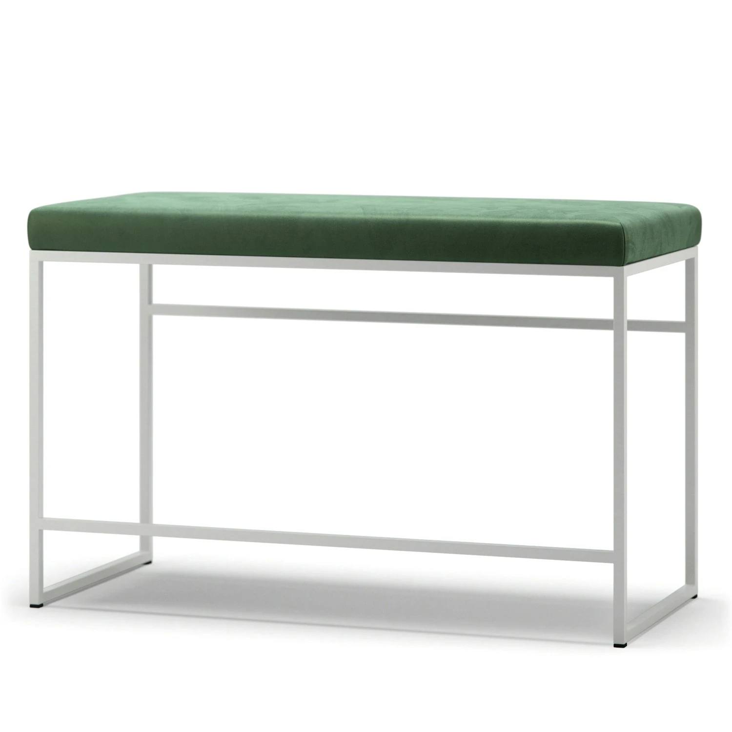 Bank, Weiß / Grün Samt 3 Bank, Weiß / Grün Samt