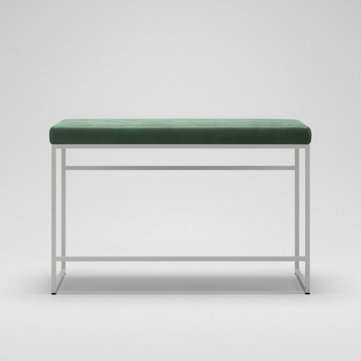 Bank, Weiß / Grün Samt 4 Bank, Weiß / Grün Samt – Bild 2
