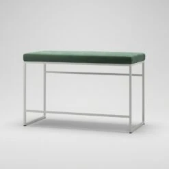 Bank, Weiß / Grün Samt 9 Bank, Weiß / Grün Samt -Heimdekoration Rabatt department bank wei 113