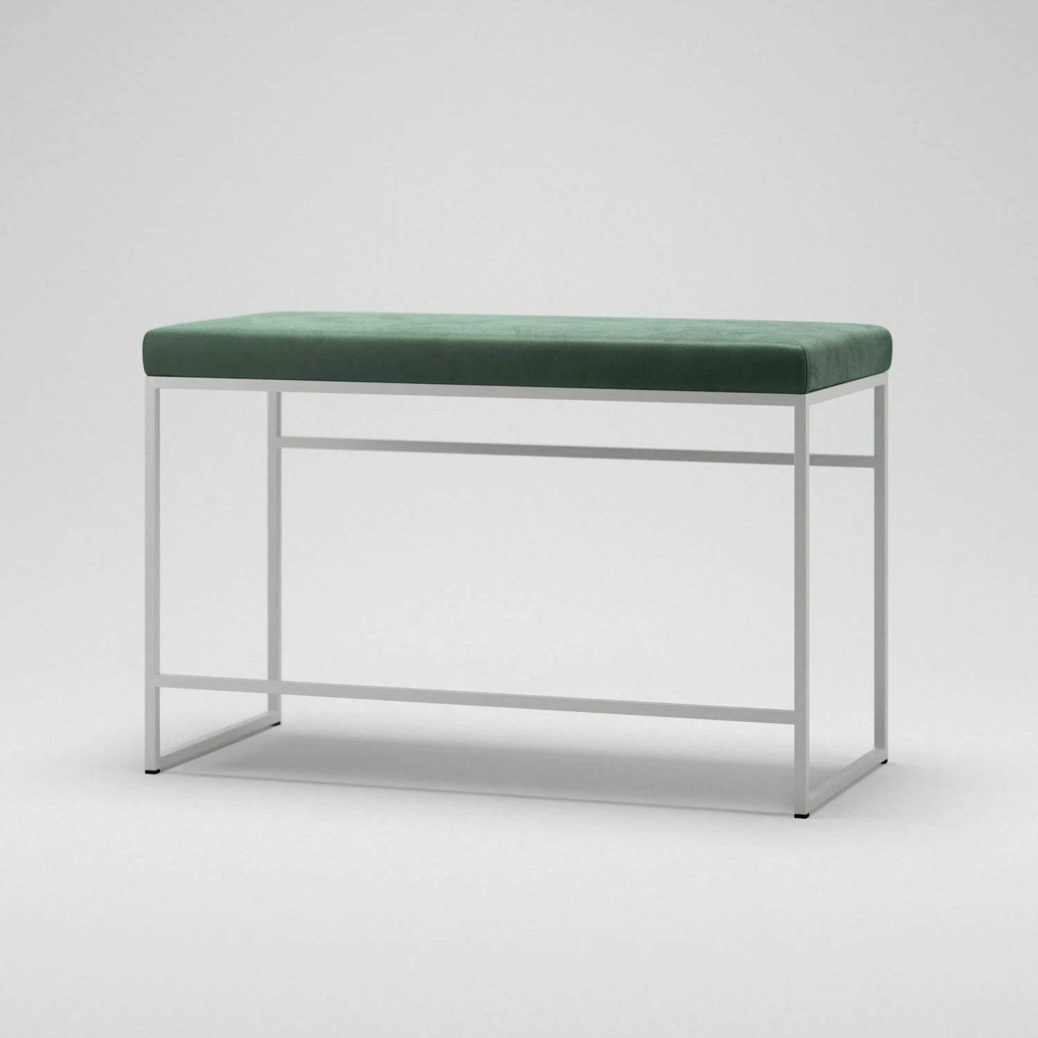 Bank, Weiß / Grün Samt 5 Bank, Weiß / Grün Samt – Bild 3