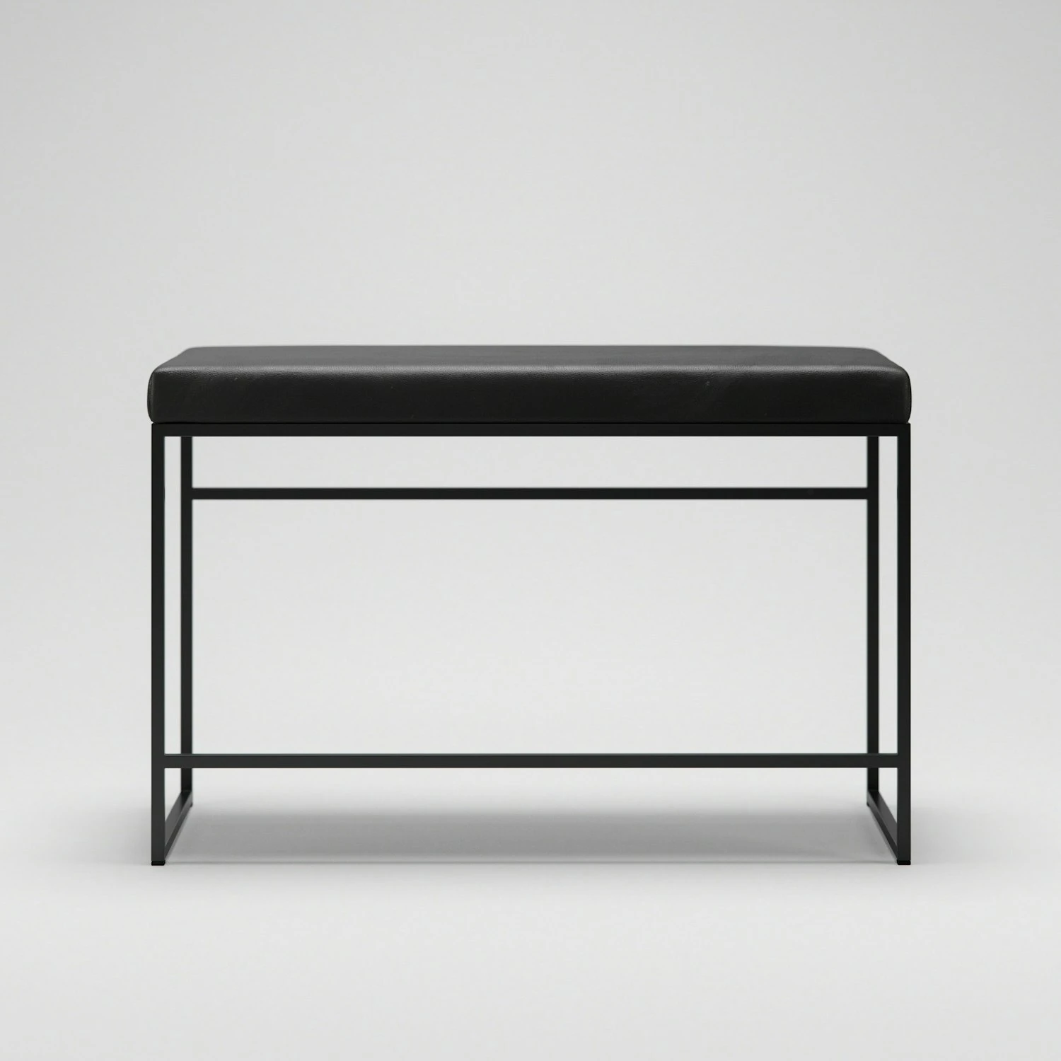 Bank, Schwarz / Schwarz Leder 4 Bank, Schwarz / Schwarz Leder – Bild 2