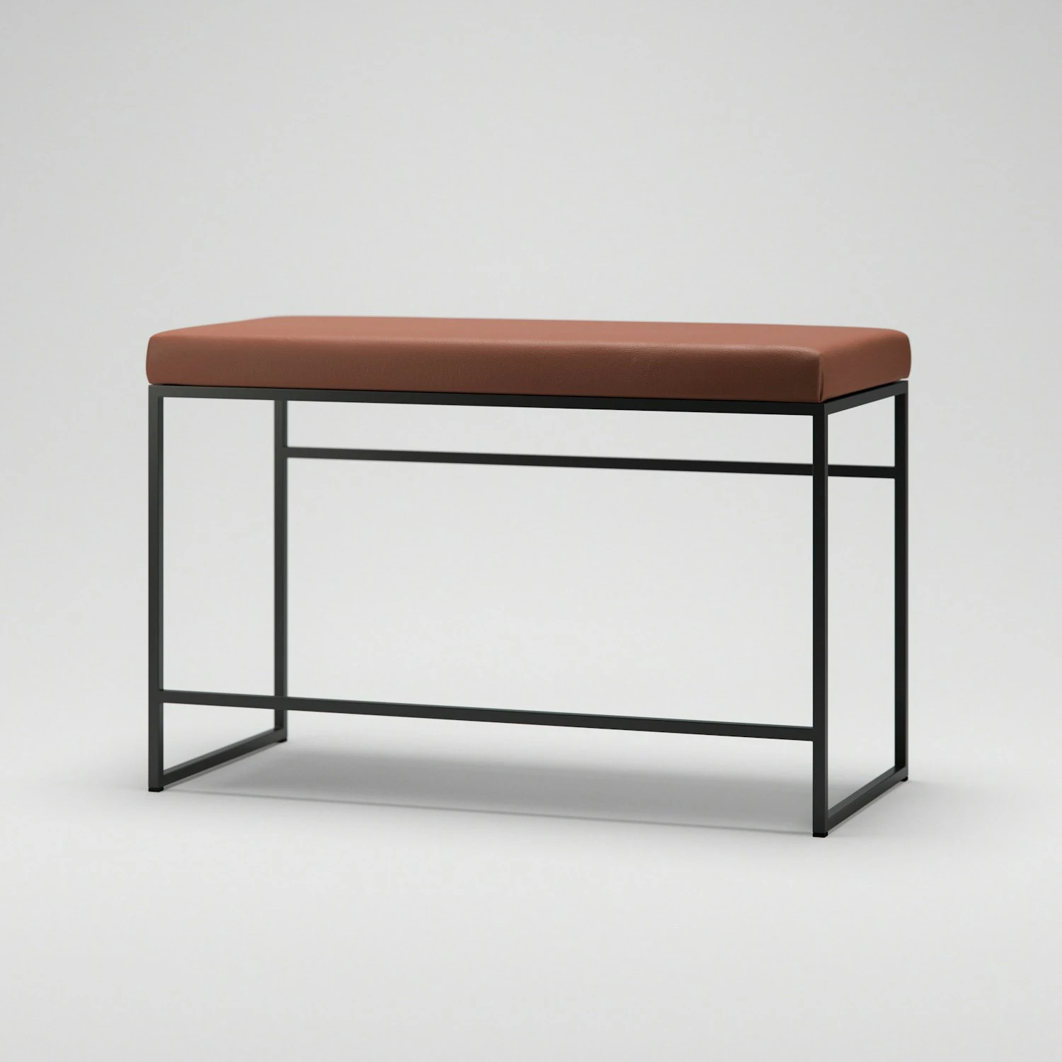 Bank, Schwarz / Braun Leder 5 Bank, Schwarz / Braun Leder – Bild 3