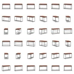 Bank, Schwarz / Braun Leder 13 Bank, Schwarz / Braun Leder -Heimdekoration Rabatt department bank wei 58