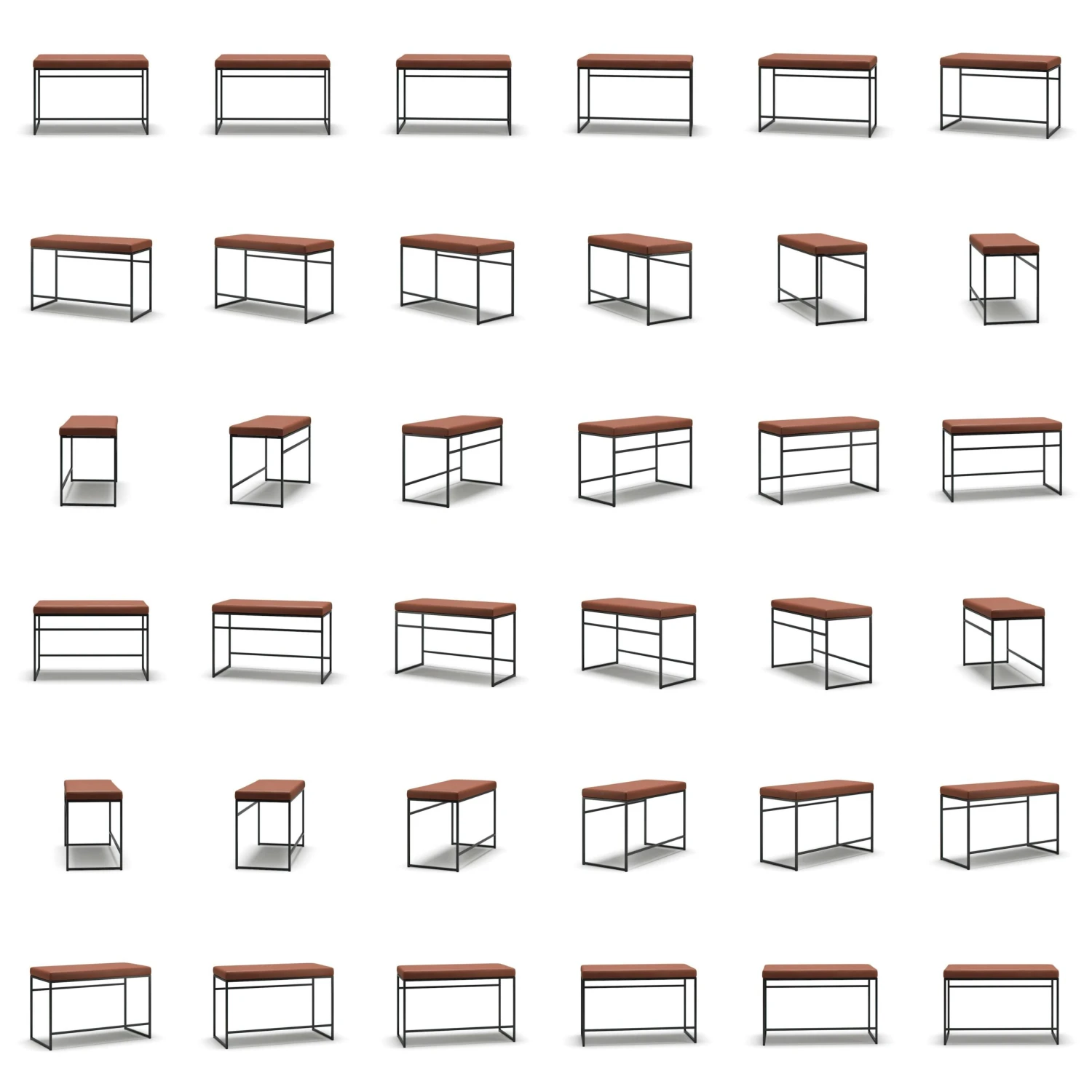 Bank, Schwarz / Braun Leder 8 Bank, Schwarz / Braun Leder – Bild 6