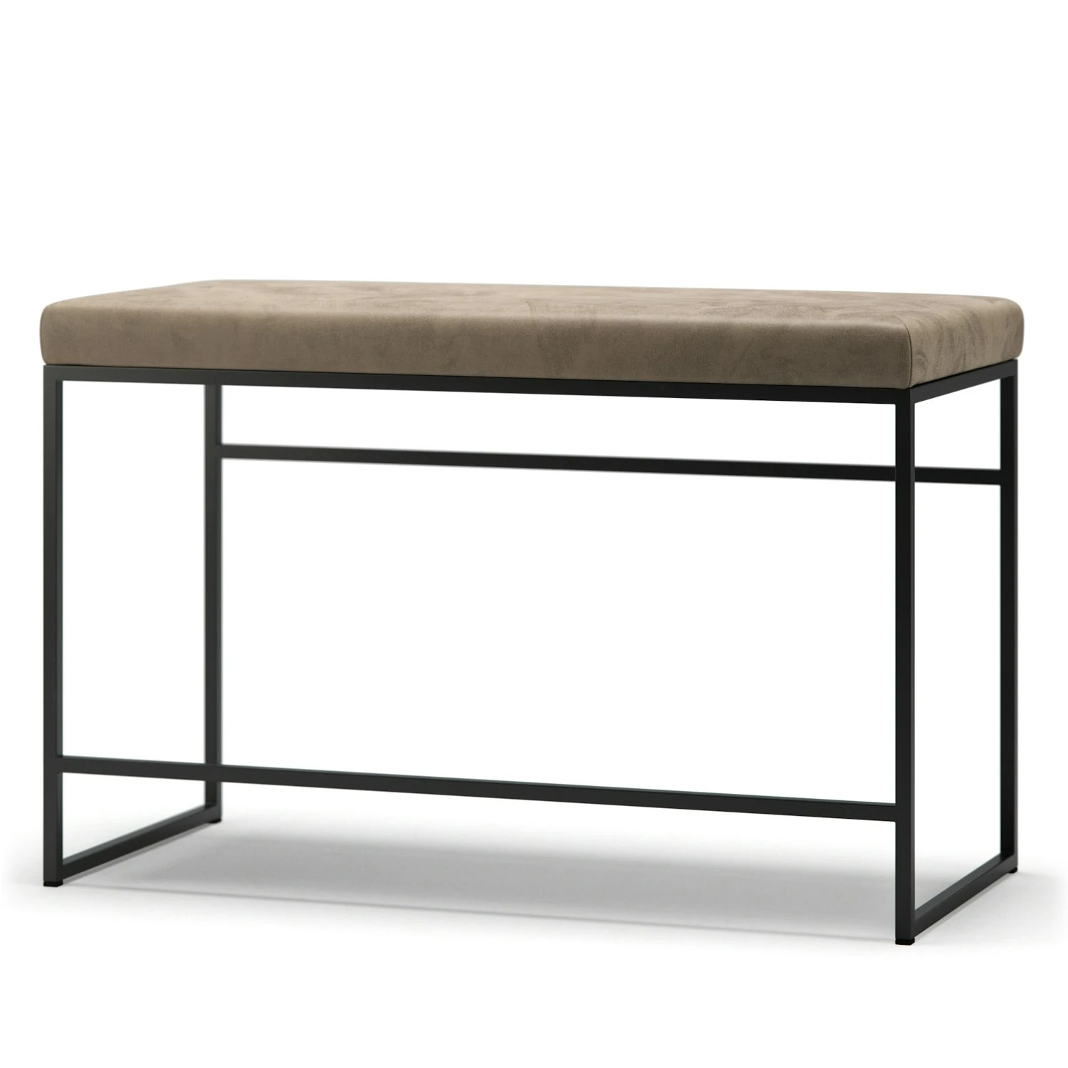 Bank, Schwarz / Taupe Samt 3 Bank, Schwarz / Taupe Samt