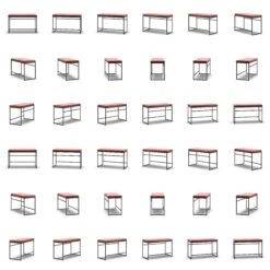Bank, Schwarz / Rost Samt -Heimdekoration Rabatt department bank wei 90