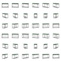 Bank, Schwarz / Grün Samt -Heimdekoration Rabatt department bank wei 95