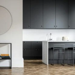 Barhocker Mit Rückenlehne 80 Cm, Schwarz / Schwarz Leder -Heimdekoration Rabatt department barhocker niedrig hoch ruckenlehne 77