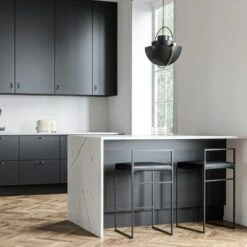 Barhocker Mit Rückenlehne 80 Cm, Schwarz / Schwarz Leder -Heimdekoration Rabatt department barhocker niedrig hoch ruckenlehne 78