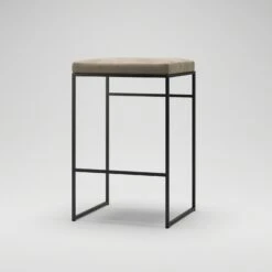 Barhocker Ohne Rückenlehne 67 Cm, Schwarz / Taupe Samt -Heimdekoration Rabatt department barhocker niedrig ohne ruckenlehne 120