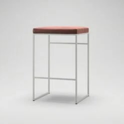 Barhocker Ohne Rückenlehne 67 Cm, Weiß / Rost Samt -Heimdekoration Rabatt department barhocker niedrig ohne ruckenlehne 154