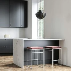 Barhocker Ohne Rückenlehne 67 Cm, Weiß / Rost Samt -Heimdekoration Rabatt department barhocker niedrig ohne ruckenlehne 156