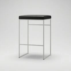 Barhocker Ohne Rückenlehne 67 Cm, Weiß / Schwarz Leder -Heimdekoration Rabatt department barhocker niedrig ohne ruckenlehne 99