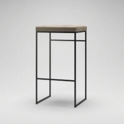 Barhocker Ohne Rückenlehne 77 Cm, Schwarz / Taupe Samt -Heimdekoration Rabatt department barhocker ohne ruckenlehne schwarz 145