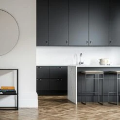 Barhocker Ohne Rückenlehne 77 Cm, Schwarz / Taupe Samt -Heimdekoration Rabatt department barhocker ohne ruckenlehne schwarz 146