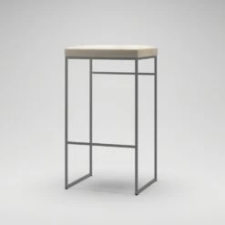 Barhocker Ohne Rückenlehne 77 Cm, Grau / Beige Samt -Heimdekoration Rabatt department barhocker ohne ruckenlehne schwarz 194