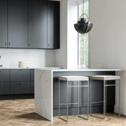 Barhocker Ohne Rückenlehne 77 Cm, Grau / Beige Samt -Heimdekoration Rabatt department barhocker ohne ruckenlehne schwarz 196