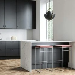 Barhocker Ohne Rückenlehne 77 Cm, Grau / Rost Samt -Heimdekoration Rabatt department barhocker ohne ruckenlehne schwarz 210