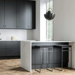 Barhocker Ohne Rückenlehne 77 Cm, Schwarz / Schwarz Samt -Heimdekoration Rabatt department barhocker ohne ruckenlehne schwarz 71