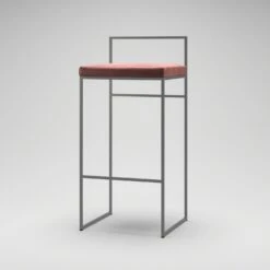 Barhocker Mit Rückenlehne 90 Cm, Grau / Rost Samt -Heimdekoration Rabatt department barstuhl mit hoher ruckenlehne schwarz 207