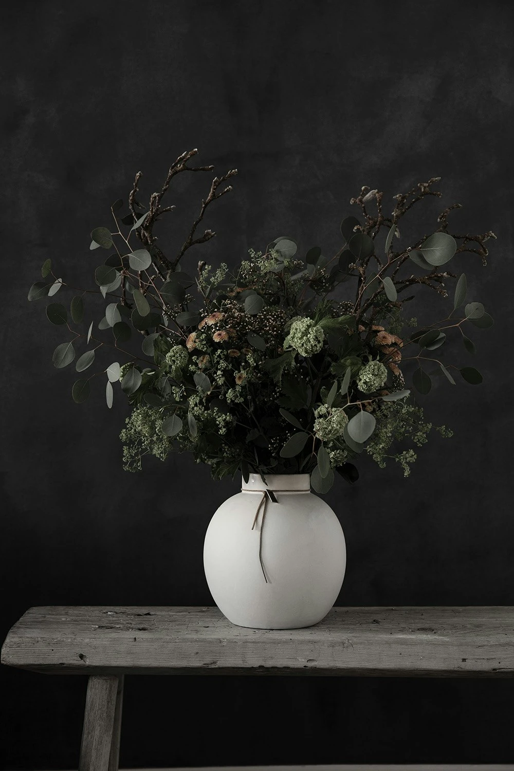 Ernst Steinzeugvase Ø13 Cm, Weiß 4 Ernst Steinzeugvase Ø13 Cm, Weiß – Bild 2