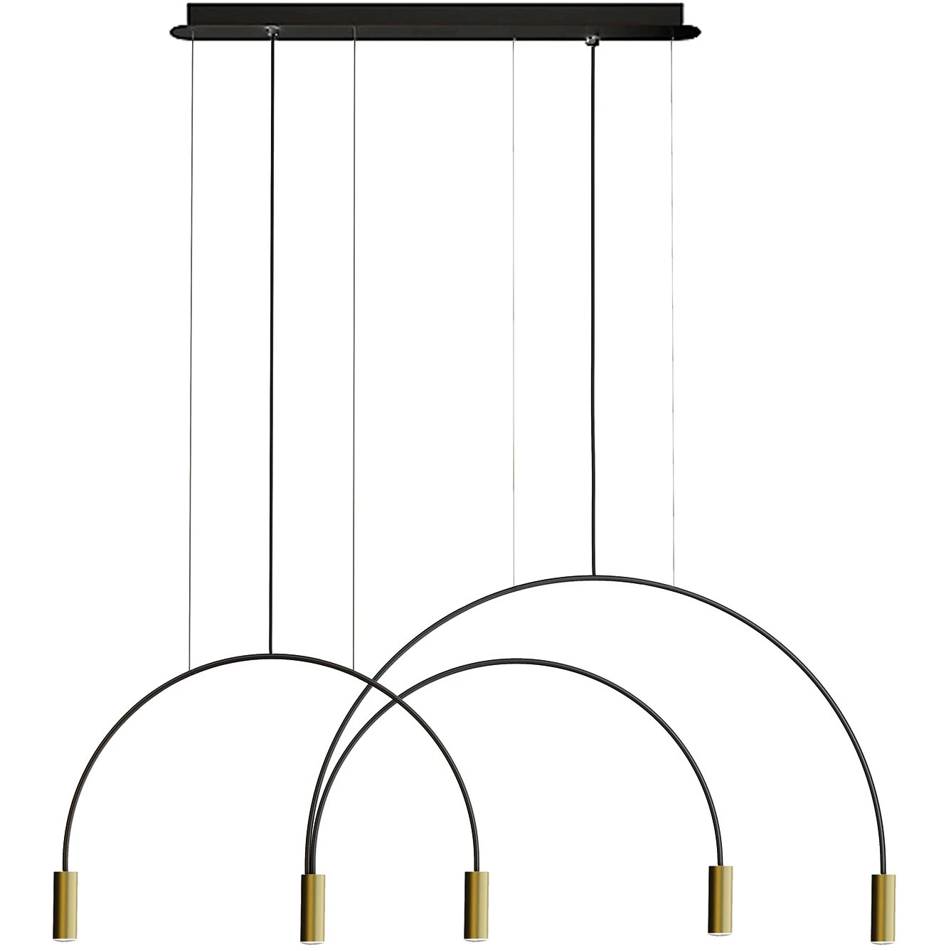 Volta L78S.1D1T-W Hängelampe, Schwarz / Satin Gold / Schwarz 3 Volta L78S.1D1T-W Hängelampe, Schwarz / Satin Gold / Schwarz