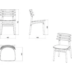J48 Dining Chair , Lacquered Oak -Heimdekoration Rabatt fdb mbler j48 dining chair 1