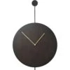 Ferm LIVING Trace Wall Clock, Black/Brass