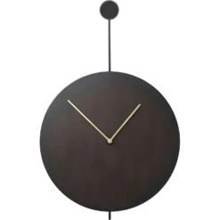 Ferm LIVING Trace Wall Clock, Black/Brass