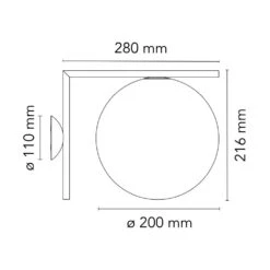 Flos IC Lights C/W1 Wall/Ceiling Lamp, Burgundy Red -Heimdekoration Rabatt flos ic lights c w1 decken wandleuchte chrom 1