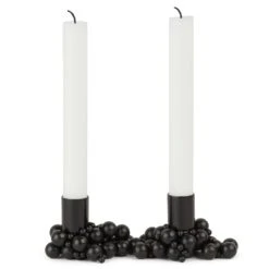 GEJST Molekyl Kerzenhalter 2, Schwarz
