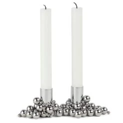 GEJST Molekyl Kerzenhalter 2, Chrom