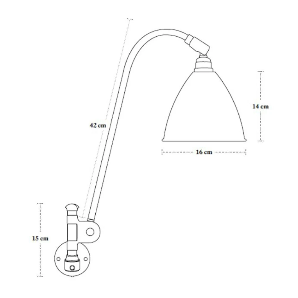 Gubi Bestlite BL6 Wandleuchte, Messing/ Grau 4 Gubi Bestlite BL6 Wandleuchte, Messing/ Grau – Bild 2