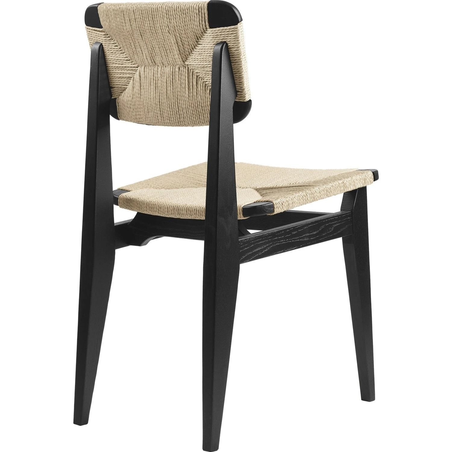 Gubi C-Chair Stuhl, Papierschnur / Eiche Schwarz Geölt 4 Gubi C-Chair Stuhl, Papierschnur / Eiche Schwarz Geölt – Bild 2