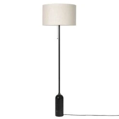 Gubi Gravity Stehlampe, In Schwarzem Marmor / Canvas